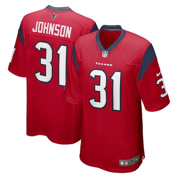 Men Houston Texans #31 David Johnson Nike Red Game Player NFL Jersey